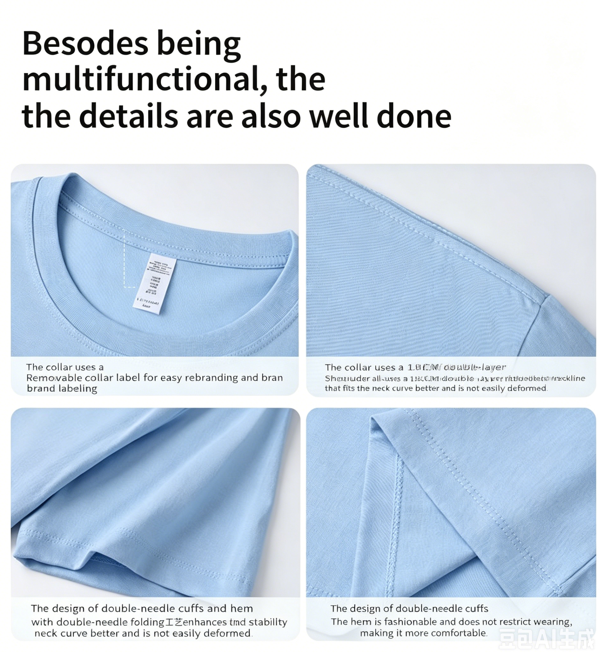 190G cotton T-shirt detail 8