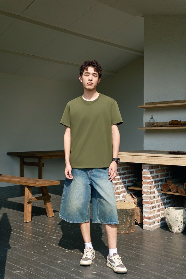 200G adult cotton T-shirt detail 7