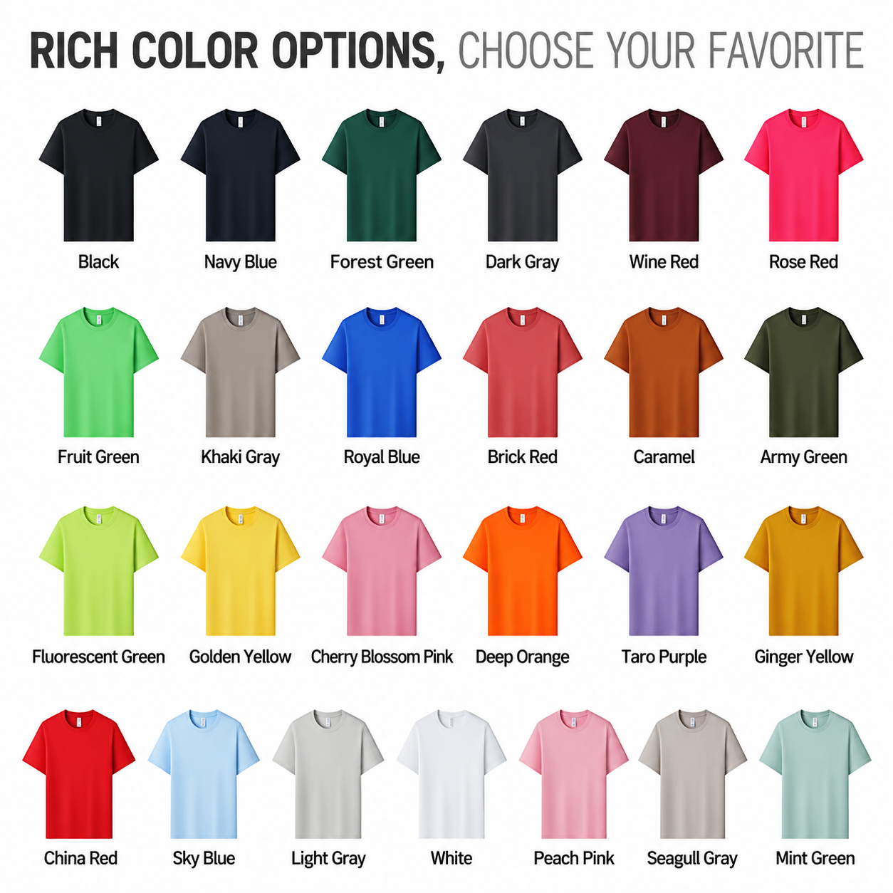 200G adult cotton T-shirt detail 9