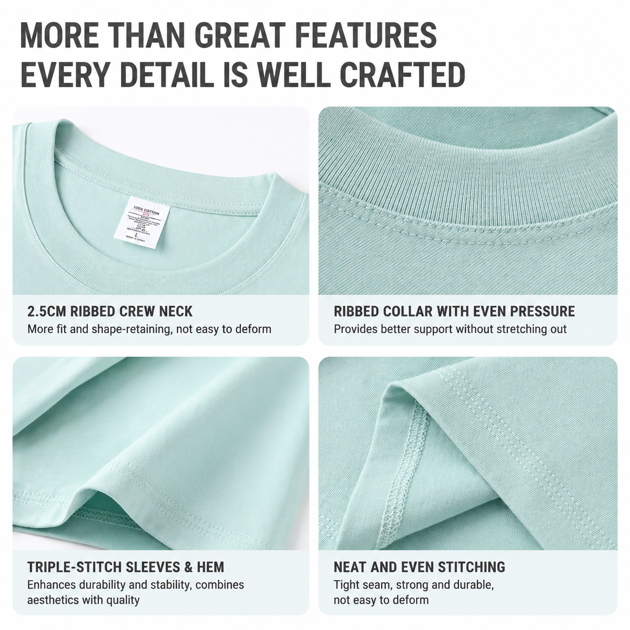 230G cotton T-shirt detail 8