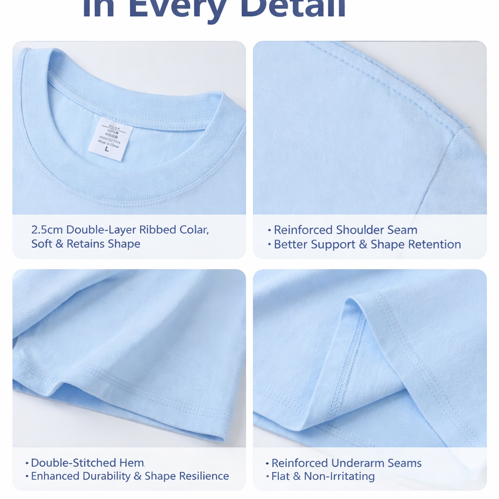 260G cotton T-shirt detail 8