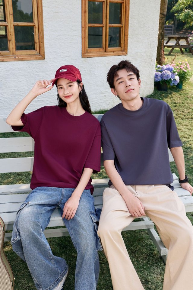 260G 32S double-yarn cotton T-shirt detail 5